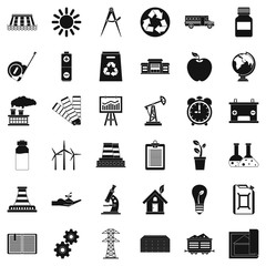 Organization icons set, simple style