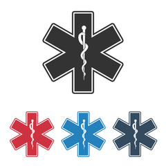 Star of Life - Emergency Medical symbol, vector
