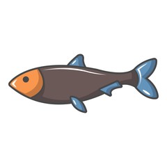 Nordic fish icon, cartoon style