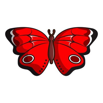 Sangaris butterfly icon, cartoon style