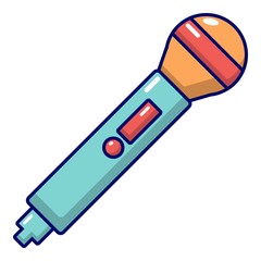 Microphone icon, cartoon style