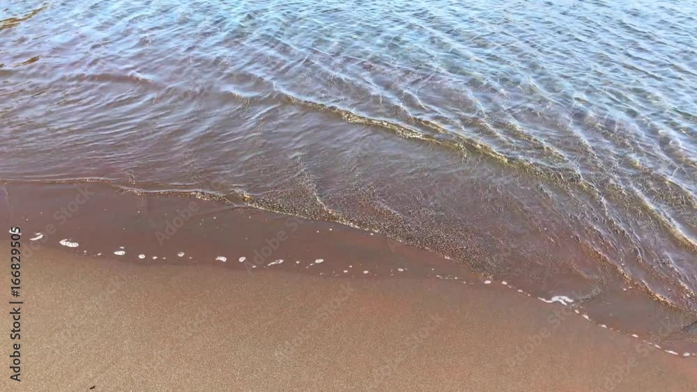 Canvas Prints Video of Sand Beach with the sea surf