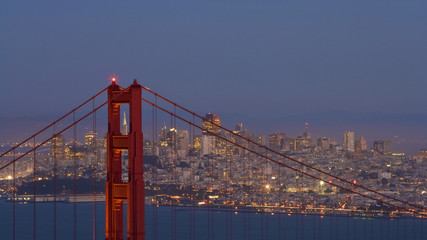 Golden Gate Bridge at Sunset, San Francisco, California