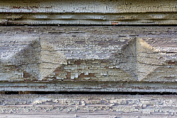 Texture of old wood with distressed paint in various colors
