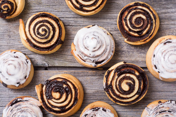 Freshly baked cinnamon rolls