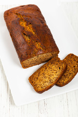 Banana Sweet Bread. Selective focus.