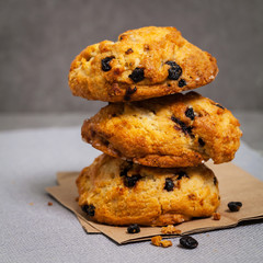 Blueberry Scones Pastry. Selective focus.