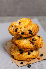 Blueberry Scones Pastry. Selective focus.