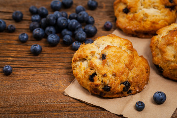 Blueberry Scones Pastry. Selective focus.