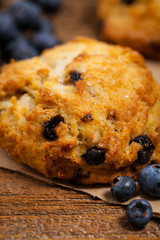 Blueberry Scones Pastry. Selective focus.