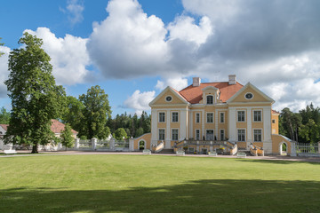 Fototapeta premium Lawn in front of historical house