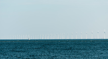 Noordoostpolder wind farm with 86 wind turbines.