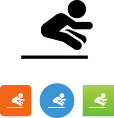 Long Jump Icon - Illustration