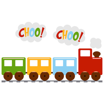 Vector illustration of a toy train
