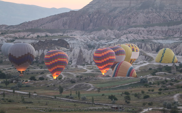 Hot Air Balloons in Cappadocia Valleys