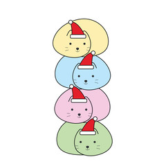 christmas cats doodle