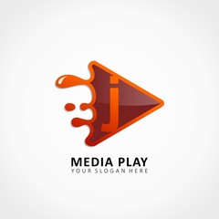 Media Play Application Splash with letter J