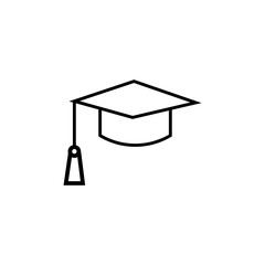 education, mortarboard icon