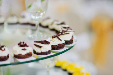 Obraz na płótnie Canvas dessert. cocktail food buffet. wedding catering food