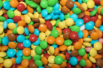 colorful round chocolate candy