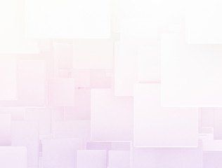 White 3d overlapping squares