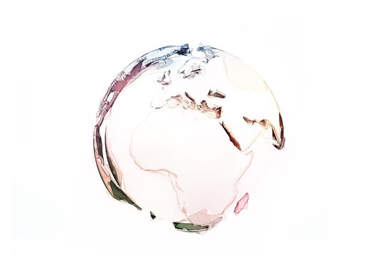 Creative world globe polygon
