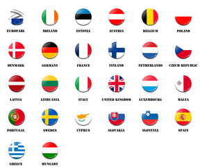 flag ball of  national members of European Parliament (EP)
