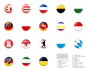 flag ball of members of German states

