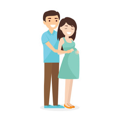 pregnant lady and man