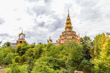Naklejka premium PHETCHABUN , THAILAND - JANUARY 3, 2017: Phrathat phasornkaew temple is one of the most important for meditation and beautiful landscape view or popular place in Phetchabun , Thailand.