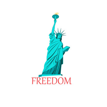 Vector icon of a statue of Liberty