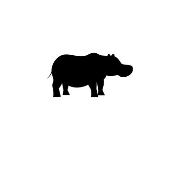 Icon bright hippo vector