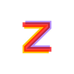 Letter Z logo with Colorful three line, real estate, apartment, condo, house, modern, digital, technology logotype