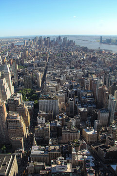 New York: Financial district on Manhattan island