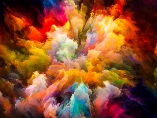 Foto auf Acrylglas Gemixte farben Auf dem Weg zu digitalen Farben