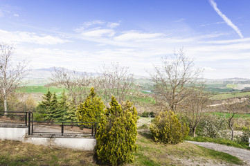 Fields and pastures in Italy