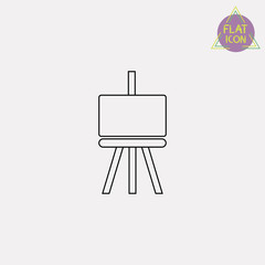 easel line icon