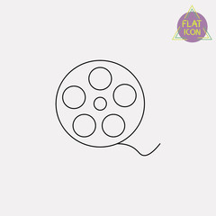 Reel with film line icon