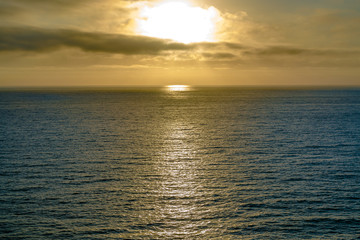 Dramatic sunset off the coast of San Diego