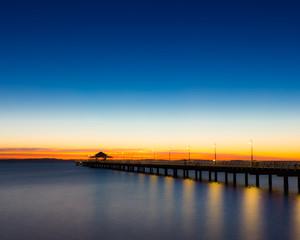 sunrise over the pier