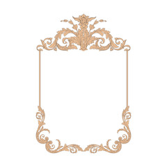 Vintage baroque frame scroll ornament 