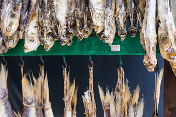Dried fish at the market