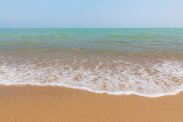landscape sea wave on the beach