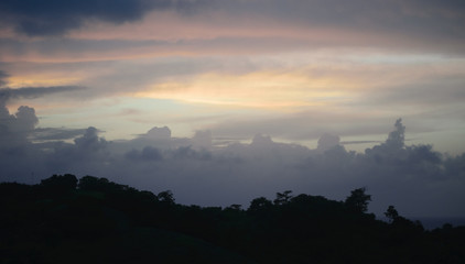 Night over mountains