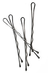 Bobby pins / hairpins on the white background