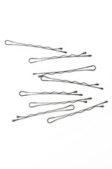 Bobby pins / hairpins on the white background