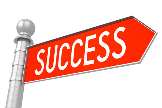 Success - red signpost