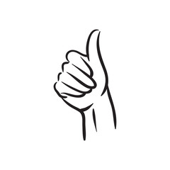 good hands outline vector illustration