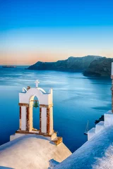 Foto op Plexiglas Lichtblauw Oia, Santorini - Griekenland