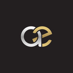 Initial lowercase letter az, linked overlapping circle chain shape logo, silver gold colors on black background
 
